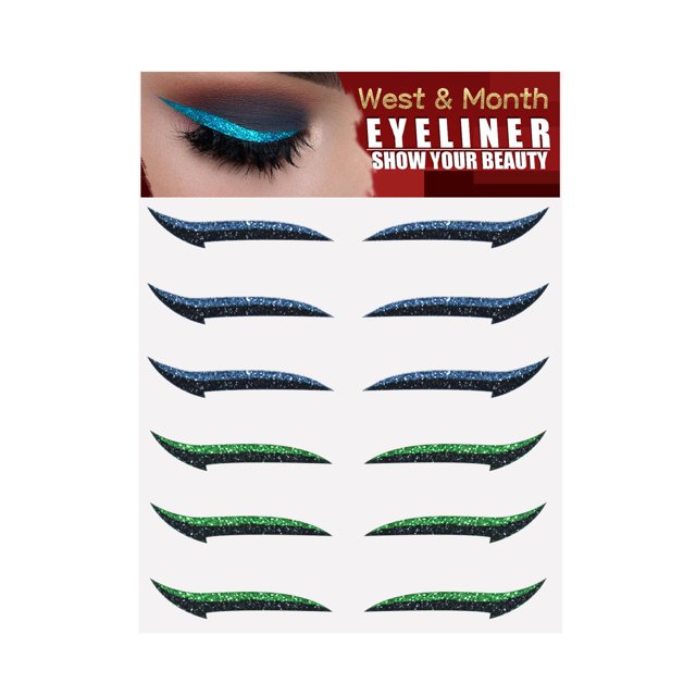 Pegatinas autoadhesivas para delineador de ojos y sombras de ojos, seis pares de pegatinas para maquillaje de ojos y párpados dobles, pegatinas para maquillaje de ojos de fiesta