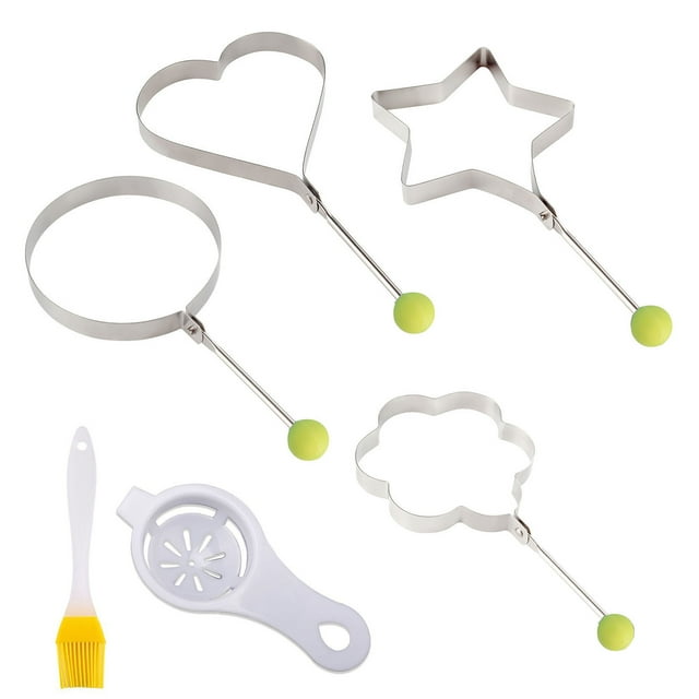 Molde para tortillas de acero inoxidable con forma de estrella de amor, antiadherente, para huevos fritos, para tortitas y utensilios de cocina.