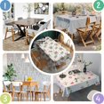 thumbnail image 4 of White Highland Cow Flower Dress Pattern Rectangle Tablecloth 60"x84",Waterproof Polyester Rectangle Table Cloth, Wipeable Spillproof Polyester Tablecloth for Dining, Camping, Indoor and Outdoor, 4 of 5