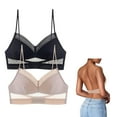 thumbnail image 1 of Aayomet Soutiens-Gorges Légers pour Femmes avec Soutien Lingerie Française Aguichant Grand Dos Nu Beau Dos Soutien-Gorge en U Ultra Fin Lei (BK2, S), 1 of 5