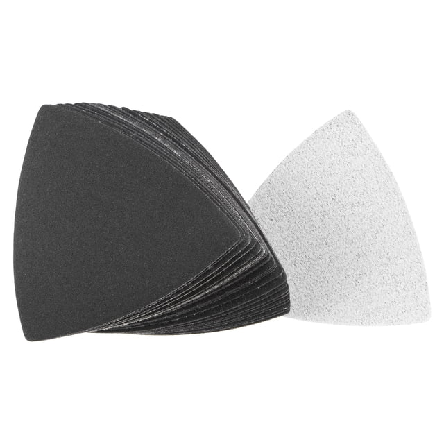 Lija triangular con gancho y lazo de 3-1/2" para herramienta multifuncional oscilante de carburo de silicio para húmedo/seco 240 grano 30 piezas