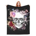 thumbnail image 1 of Manta ligera y acogedora con diseño de calavera de azúcar para Halloween, suave y de temporada, ideal para ropa de cama, decoración de sala de estar, 30 x 40 cm, A-1, 1 of 1