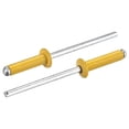 thumbnail image 1 of Unique Bargains Rivets Plats Ronds en Aluminium 3.2mm x 13mm, Ton Doré, Lot de 200, 1 of 5
