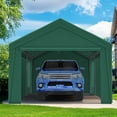 thumbnail image 5 of Quictent 12x20 ft Heavy Duty Carport Canopy Galvanized Car Tent Outdoor Shelter with Reinforced Structure with Roll-up Ventilated Windows Sidewall, Green, 5 of 8