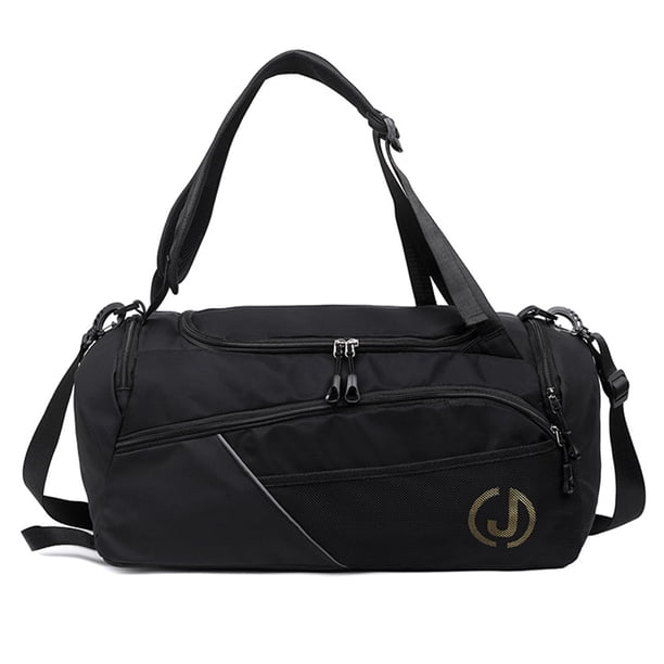 Bolsa De Ejercicios Oxford Fitness Bag Bolsas de gimnasio portátiles de gran capacidad para hombres y mujeres (negro)