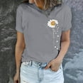 thumbnail image 1 of EQWLJWE Tops Femme Casual Plus, Tops Summer for Women 2024 Vacances à la Mode, Modèle d'Impression de Mode pour Femmes 2024 Spring et Summer Col Rond à Manches Courtes T-shirt, 1 of 6