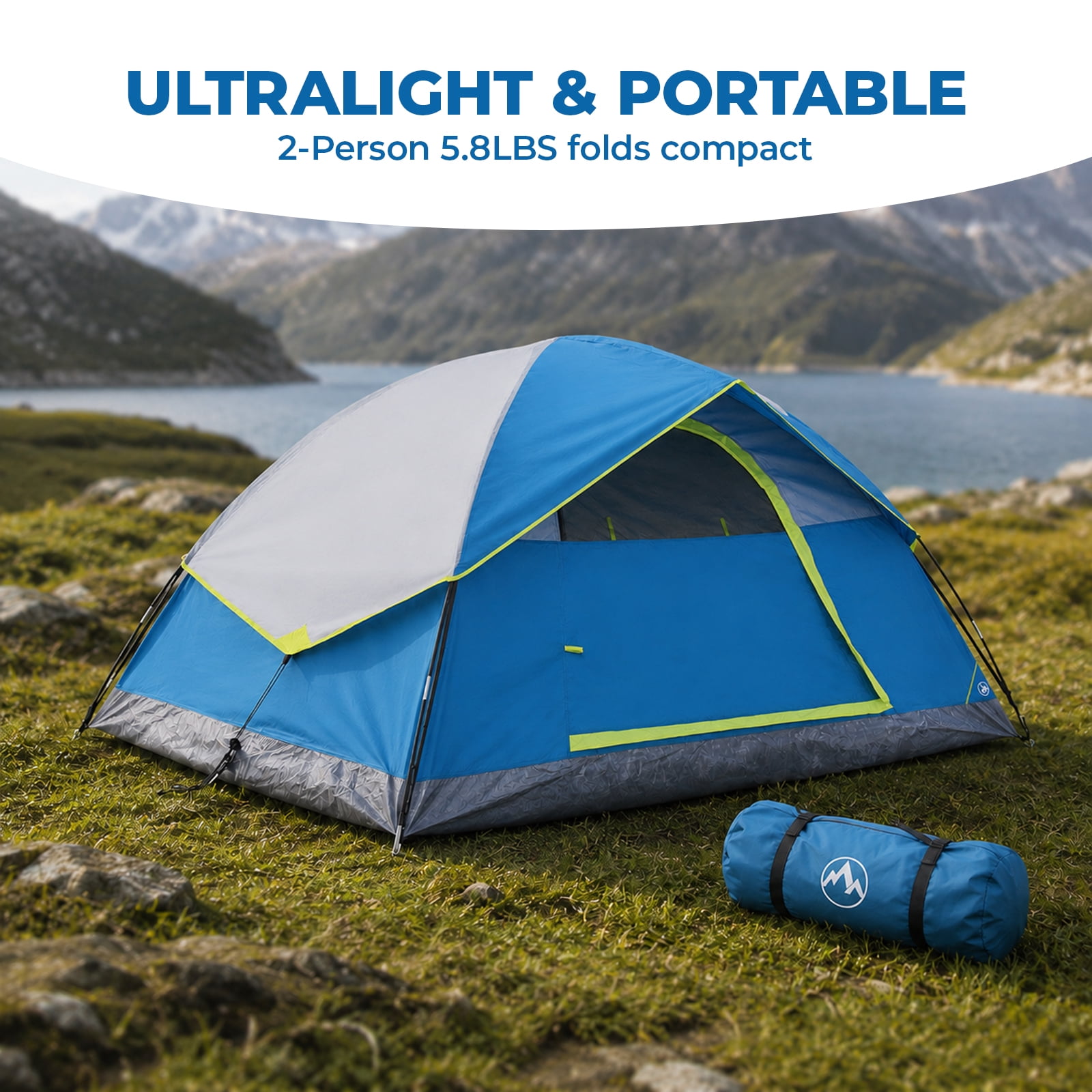 Alvantor Camping Tent for 2 Person, Waterproof Dome Tent,Spacious, Lightweight Portable Backpacking Tent for Outdoor Camping/Hiking