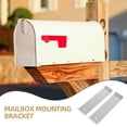 thumbnail image 3 of 2 Pcs Durable Metal Mailbox Mounting Bracket Sturdy Base Plate Mailbox Mounting Plate For Mailbox Installation, 3 of 7