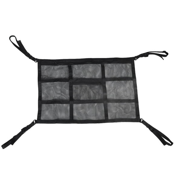 Raindrops Car Ceiling Cargo Net Pocket Mesh Roof Storage Organizer Load-Bearing Cargo Net for Truck SUV Road Trip Camping Interior Accessories