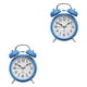 thumbnail image 1 of Tholdsy Reloj despertador Retro con campana doble, de escritorio de Metal, reloj analógico silencioso con luz nocturna para el hogar, oficina, Azul 2Conjunto, 1 of 6