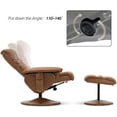 thumbnail image 5 of MCombo 360 Swivel Massage Recliner Chair with Ottoman for Living Room, Faux Leather, Saddle, 5 of 9
