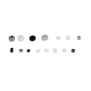 Cousin DIY Glass Seed Bead Bulk Pack, Black/White/Silver, 218g, 10000 Piece, Adult, AJM65022007