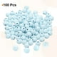 thumbnail image 3 of Uxcell 100 piezas de cuentas de madera azul claro de 16 mm, cuentas redondas sueltas con agujero grande para hacer joyas, collares y pulseras., 3 of 7