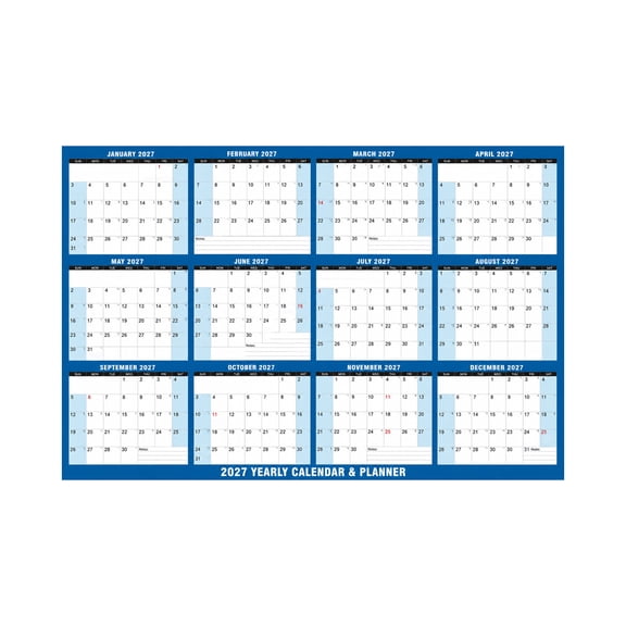 2027 Wall Calendar Featuring Monthly Planner 2027 Design, Large Wall Calendar for Office Wall Decor and Home Office Organization, Yearly Wall Calendar Gift Pack with 1 Calendar