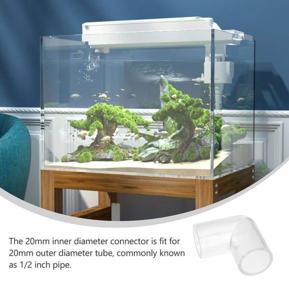 DRAFIDEEP 10Pcs Material Hose Pipe Fittings 20mm Outer Diameter Tube for Fish Tank