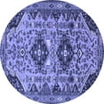 thumbnail image 1 of Ahgly Company Machine Washable Indoor Round Persian Blue Traditional Area Rugs, 8' Round, 1 of 4