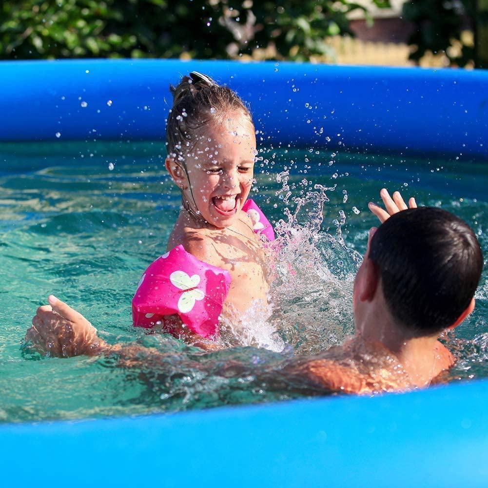 Inflatable Swimming Pool for Kids & Adults - 10 Ft x 30 In Large Inflatable Pool with Air Pump Suitable for Backyard Garden Patio Summer Water Play Party Outdoor