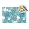 thumbnail image 4 of ZNDUO Placemats, 1 PCS Heat Resistant Stain Resistant Woven PVC Insulation Placemats, Durable Washable Elegant Table Mats for Dining-Abstract Leaf Texture, 18"x12", 4 of 6