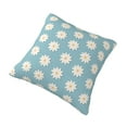thumbnail image 3 of YFYANG Square Decorative Throw Pillow Case (Without Pillow Insert), Blue Floral Pattern Bedroom Sofa Car Cushion Cover, 12"x12", 3 of 9