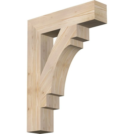 

Ekena Millwork 5 1/2 W x 26 D x 34 H Merced Block Smooth Bracket Douglas Fir