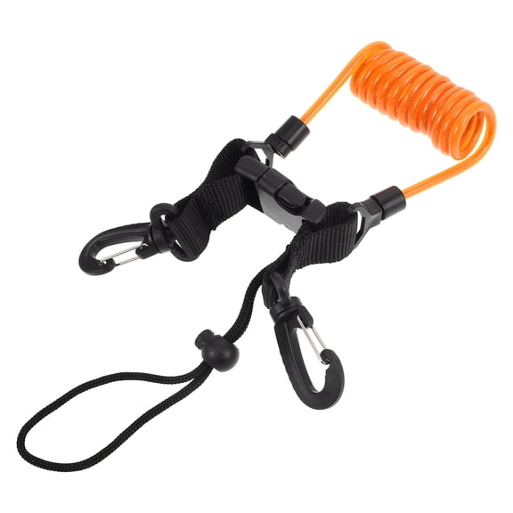 unbranded Scuba Diving Camera Lanyard with Quick Release Clip for Camera Heavy Duty Retractable Coiled Lanyard for Scuba Diving Gear