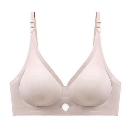 Mrasaso Clearance Items! Built in Bra Tank Tops for Women Women Nylon Bra Women s Solid Color Hollow-Out Mesh Thin Style Ventilated Bra Wireless and No Steel Rim(1pc Bra) Pink|S