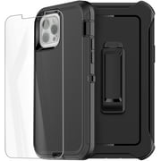 AICase for iPhone 13 Pro Max Case with Belt-Clip Holster, Screen Protector, Heavy Duty Protective Phone Case, Military
