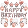 thumbnail image 1 of Fiesta, boda, cumpleaños, celebración, globos, decoraciones, 35 piezas, globos de oro rosa, 1 of 4