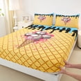 thumbnail image 4 of Erosebridal Blue Ice Cream Drip Kids Queen Sheet Sets For Baseball Lover,Pink Splatter Ink Bed Set 4pcs, 4 of 6