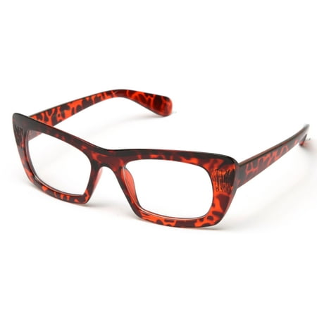 Newbee Fashion - Thick Frame Cateye Celeb Fashion Clear Glasses