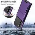 thumbnail image 5 of for Galaxy S23 Wallet Case 4-Card Credit Card Holder ID Slot Scratch Resistant Dual Layer Hybrid Protective Hard Shell Rugged TPU Bumper Armor Case for Samsung Galaxy S23 6.1" GreyPurple, 5 of 14