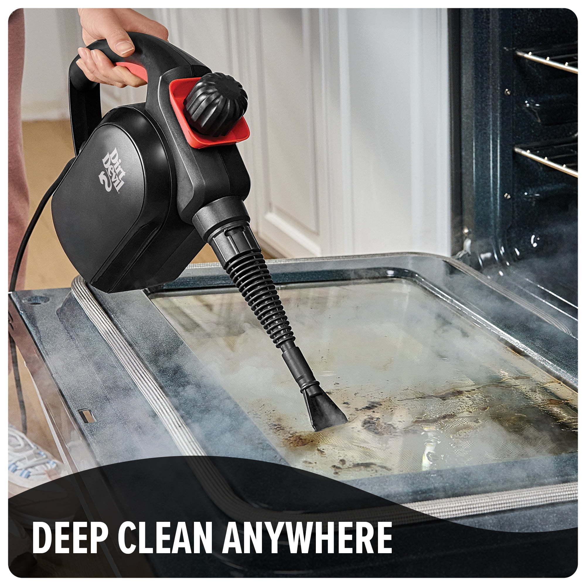 Dirt Devil Handheld Portable Steam Cleaner for Tile, Grout, Windows, Bathrooms, Kitchens, Appliances, 5-Piece Set, WD21010