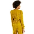 thumbnail image 2 of Leyden Womens Velvet Wrap Top, Gold/XS, 2 of 3