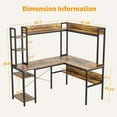 L Shaped Gaming Desk with Hutch 60" Corner Computer Desk with Storage
