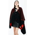 thumbnail image 3 of PIKADINGNIS Women Shawl Wraps Poncho Fleece Sweater Cape Open Front Coat Office Warm Blanket Scarf, 3 of 6