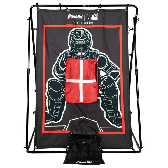 Franklin Sports 2-in-1 Baseball Pitchback Target   Rebounder Net - 61"x44"