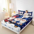 thumbnail image 4 of Manfei Kawaii Xmas Gnome Queen Sheet Sets,Happy Christmas Flat Sheet,Red Blue White Queen Fitted Sheet For Kids,Super Cozy Room Decor,4-Piece, 4 of 7