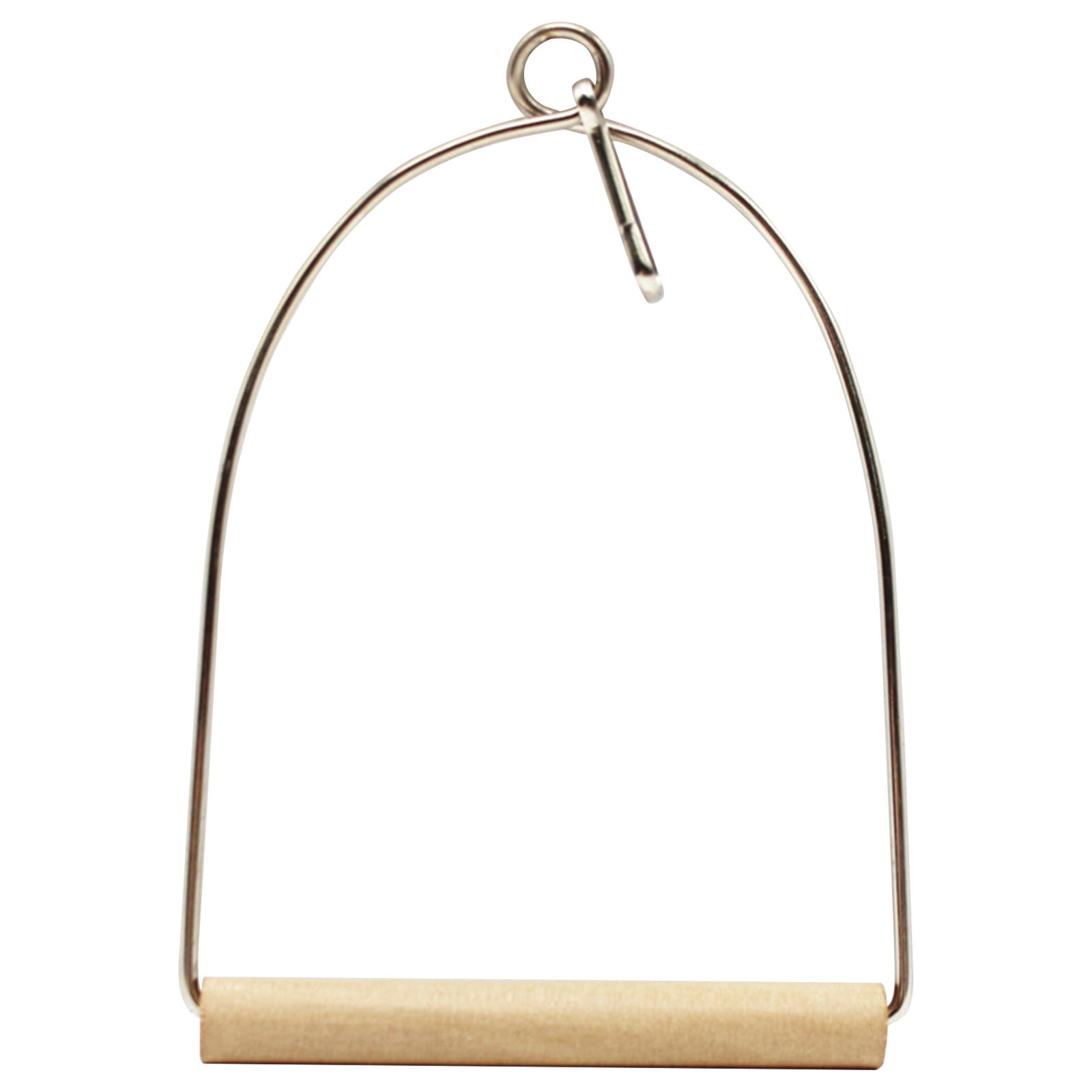 Natural Wood Birdie Basics Birch & Wire Swing, Hanging Wooden Cage Accessories for Small Birds, Parakeets, Cockatiels & More, Cage Perches for Enrichment