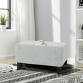 thumbnail image 2 of sasyxdc Velvet Ottoman Slipcover Small Stretch Square Rectangle Footstool Slipcover Folding Storage Ottoman Covers for Living Room with Elastic Bottom (Ottoman Small  Gray) iuy, 2 of 6