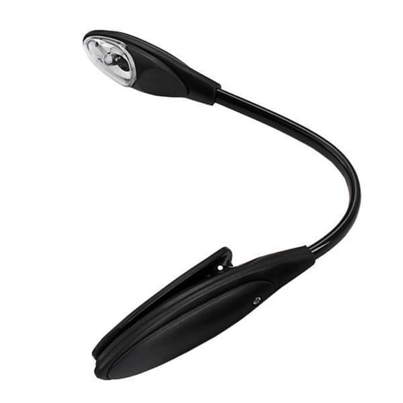 2xMusic Score Stand Light Clip Ajustable Mini LED Lámpara De Lectura De Libros Negro Sunnimix  Luz de pie de partitura musical