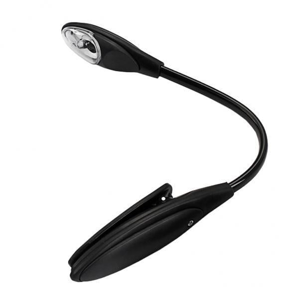 2xMusic Score Stand Light Clip Ajustable Mini LED Lámpara De Lectura De Libros Negro Sunnimix Luz de pie de partitura musical