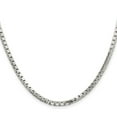thumbnail image 2 of 925 Sterling Silver Rhodium Plated 2.9mm 8 Sided Sparkle-Cut Box Chain Necklace 18 Inch Chain Necklace for Women and Men, 2 of 2