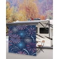 thumbnail image 5 of 4th of July RV Awning Sun Shade Screen 9'X7' Red White Blue Fireworks Mesh Sunscreen Patriotic Bloom Awning Shade Screen with Zipper UV Blocker Completed Kits Outdoor Canopy for RV Motorhome Camper, 5 of 7