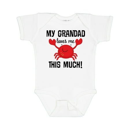 

Inktastic Grandad Loves Me Grandchild Crab Gift Baby Boy or Baby Girl Bodysuit