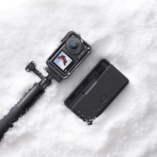 DJI Osmo Action 4 Adventure Combo Waterproof Action Camera with 4K UHD Video & Dual Screens (1/1.3" Sensor) Bundle with 64GB Card & 50-Piece Accessory Kit