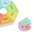 thumbnail image 3 of Unique Bargains 1 Pc Pill Case 7 Grid Colorful Pill Box White Colorful, 3 of 6