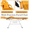thumbnail image 5 of Multipurpose Massage Bed, Spa & Salon Facial, Tattoo Chair w/Hydraulic Stool, Removable Headrest for Professional Massage Facial Lash Beauty Spa Eyelash Microblading Esthetician Equipment Orange, 5 of 9