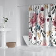 thumbnail image 2 of Pioneer Flower Floral Print Pattern Shower Curtain 72"x84" ,Bathroom Decorative Shower Curtains Set with 12 Hooks,Modern Waterproof Washable Shower Curtain, 2 of 6