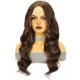 thumbnail image 4 of Brown big wavy long curly hair, 26 inches, chemical fiber high temperature wire wig headgear for ladies, 4 of 5
