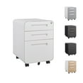 thumbnail image 2 of Geetinfly 3 Drawer Mobile File Cabinet With Lock, Metal Under Desk Rolling Filing Cabinets, Fully Assembled 5-wheel Office Cabinet For Home Office Letter/Legal/A4, 2 of 6